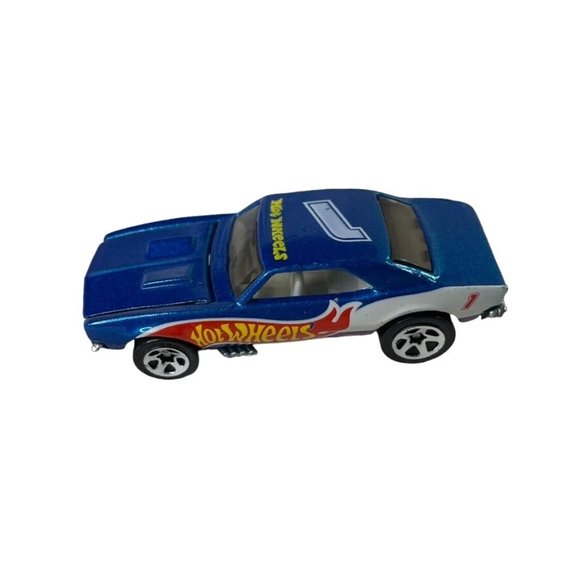 Hot Wheels 67 Camero Blue Die Cast Collectible Race Car Logo u - Picture 1 of 6
